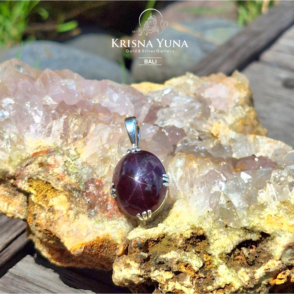 Natural Star Garnet Pendant