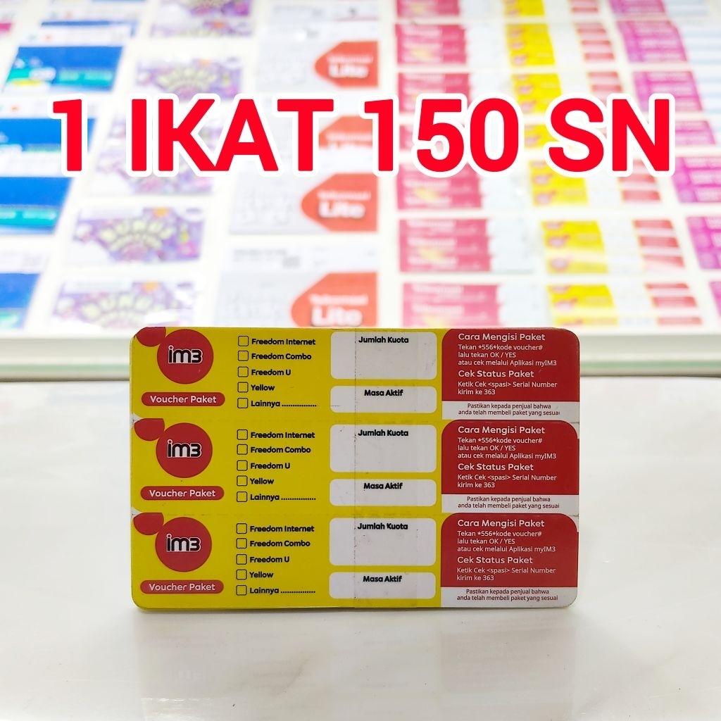 1 Ikat Voucher Kosong Im3 Voucher Kosong Indosat