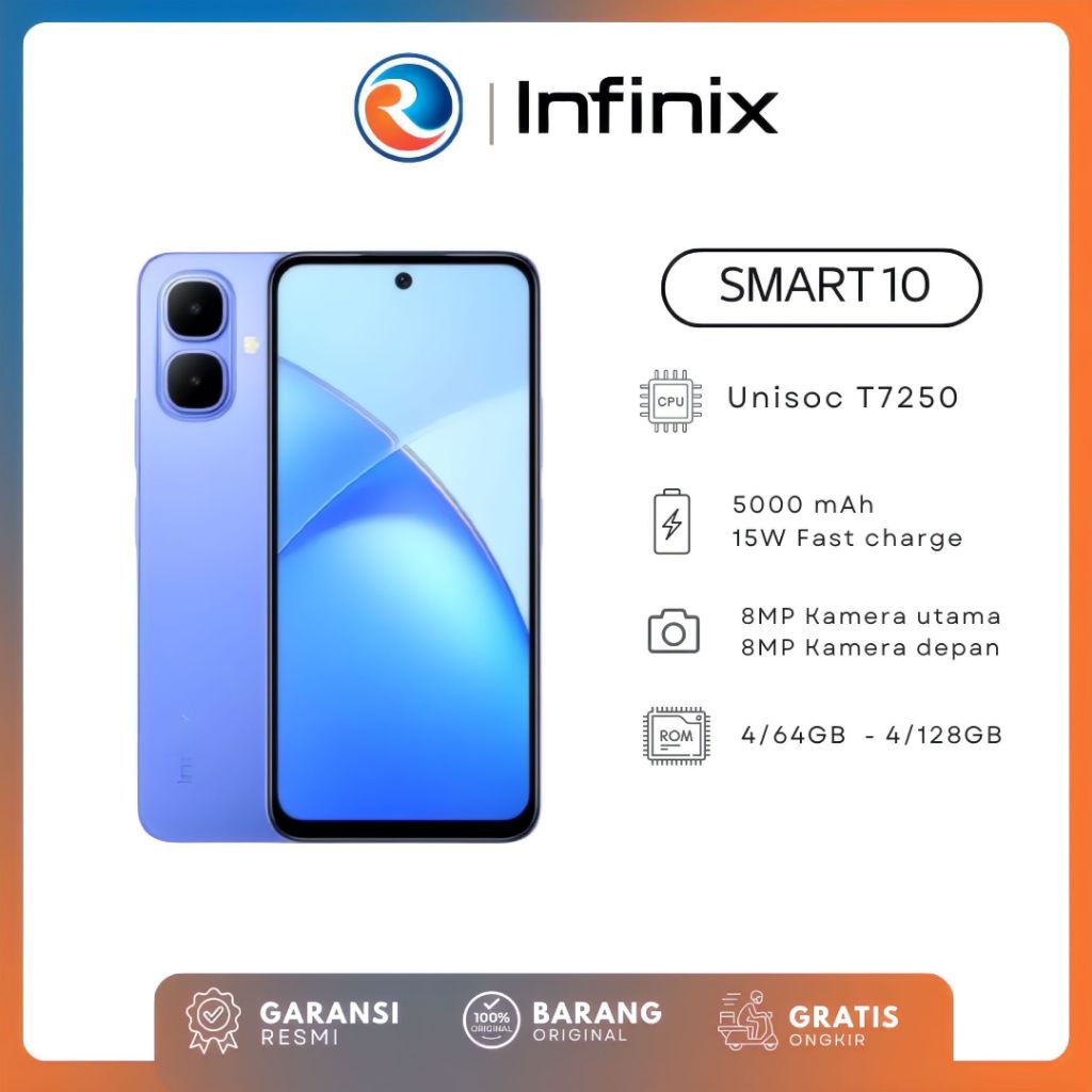 INFINIX Smart 10 [ 4/64GB - 4/128GB ] Garansi resmi