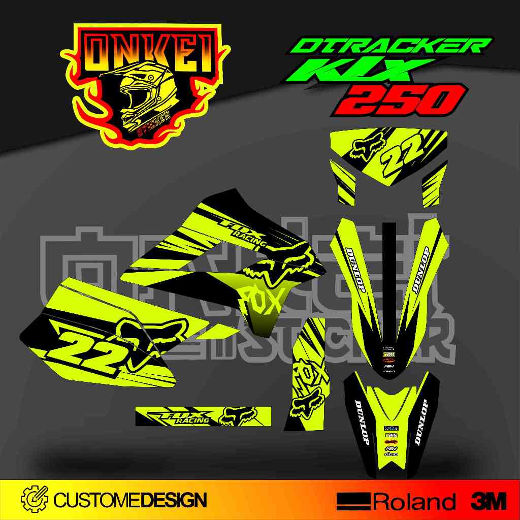 DECAL STICKER KLX 250 DAN DTRACKER 250 KD4