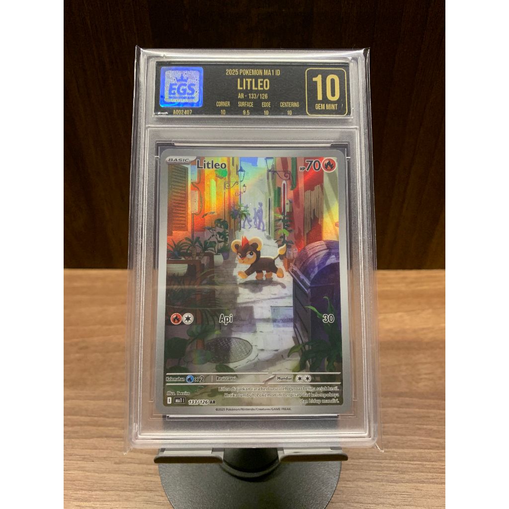 Pokemon TCG Kartu "Litleo" Slab Grading/Graded EGS