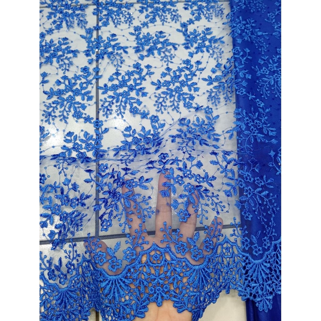 BAHAN/KAIN TILE BORDIR ETNIK SPINGKLE