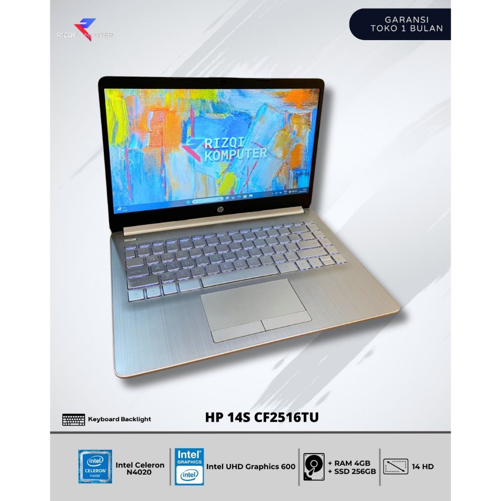 HP 14S CF2516TU Intel Celeron N4020 Ram 4GB SSD 256GB ys