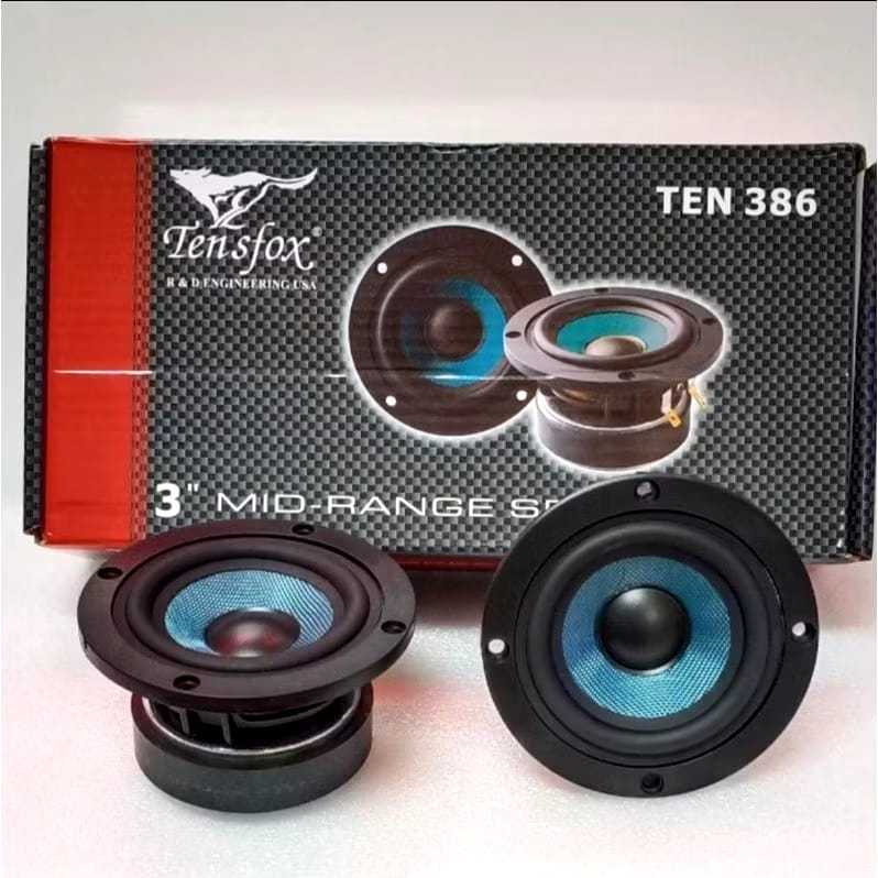 Speaker Midrange Mid-Range 3 Inch Tensfox TEN 386 Sepasang