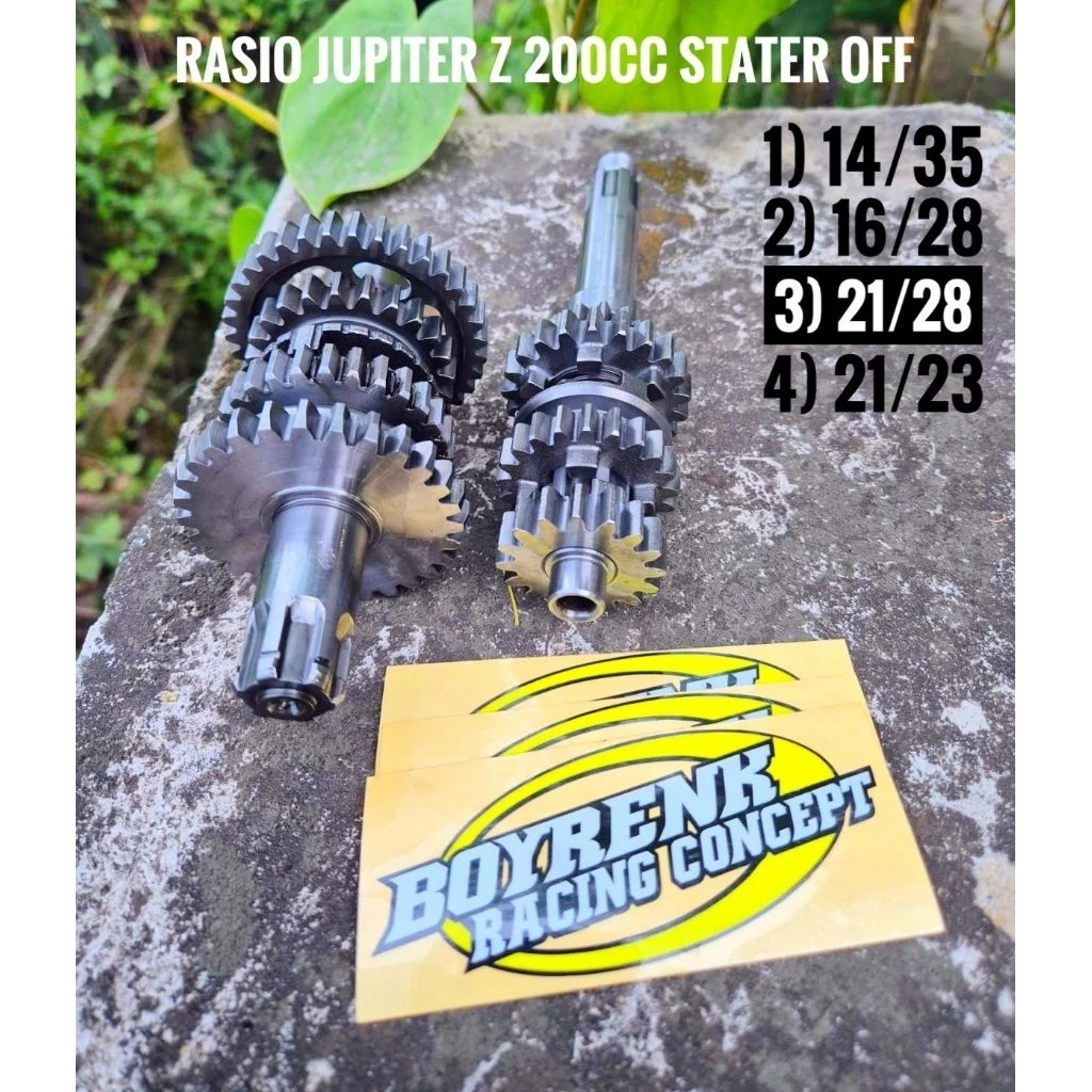 RASIO SET RATIO SET JUPITER Z | VEGA R NEW | CRYPTON 5TN 200CC STATER OFF -BOYRENK