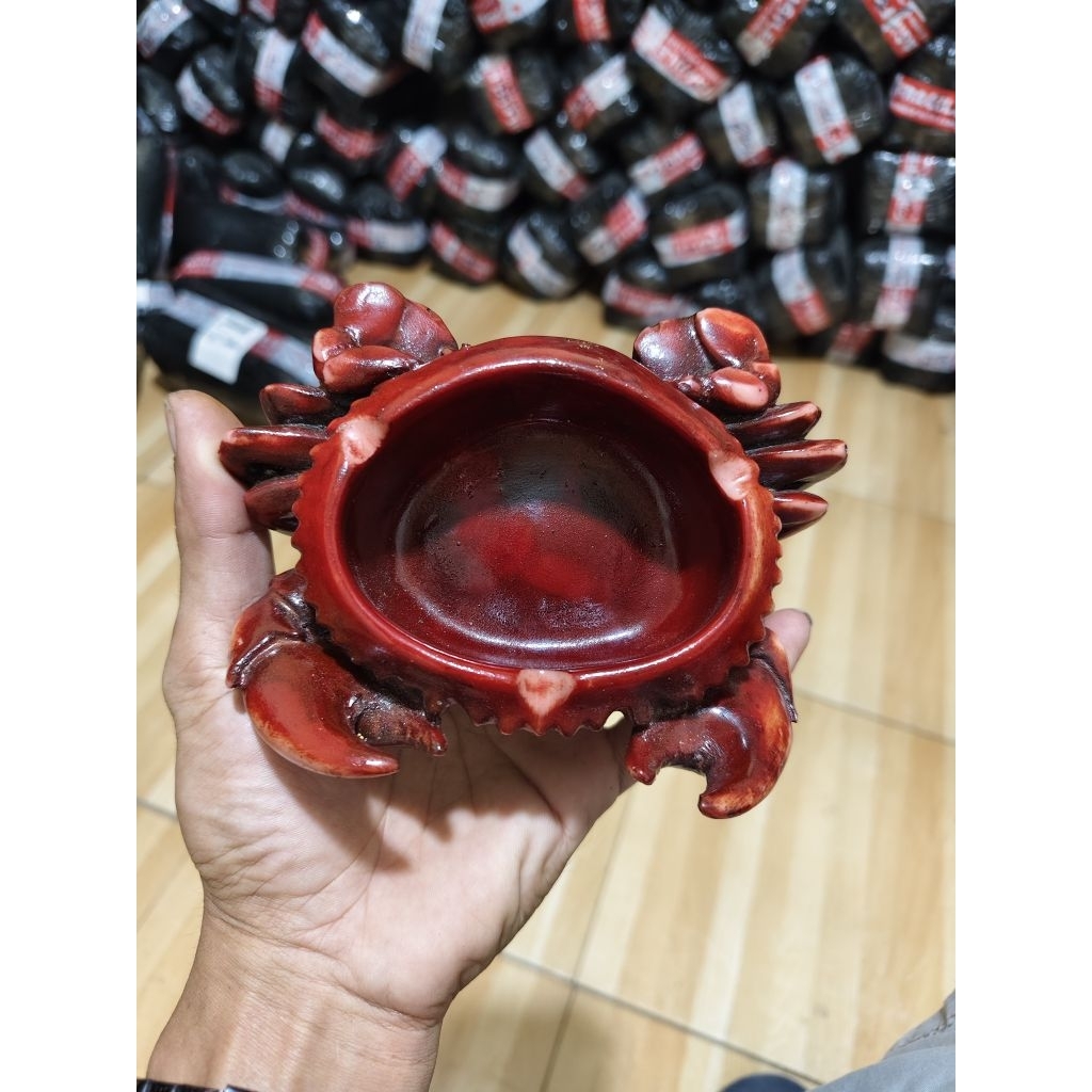 asbak kepiting motif unik