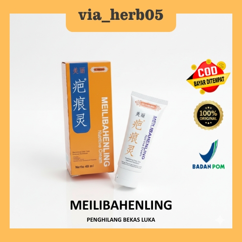 BPOM Herbal Krim Salep Herbal MEILIBAHENLING Menghilangkan Bekas Luka, Bekas Jerawat, Luka Bakar, Ko