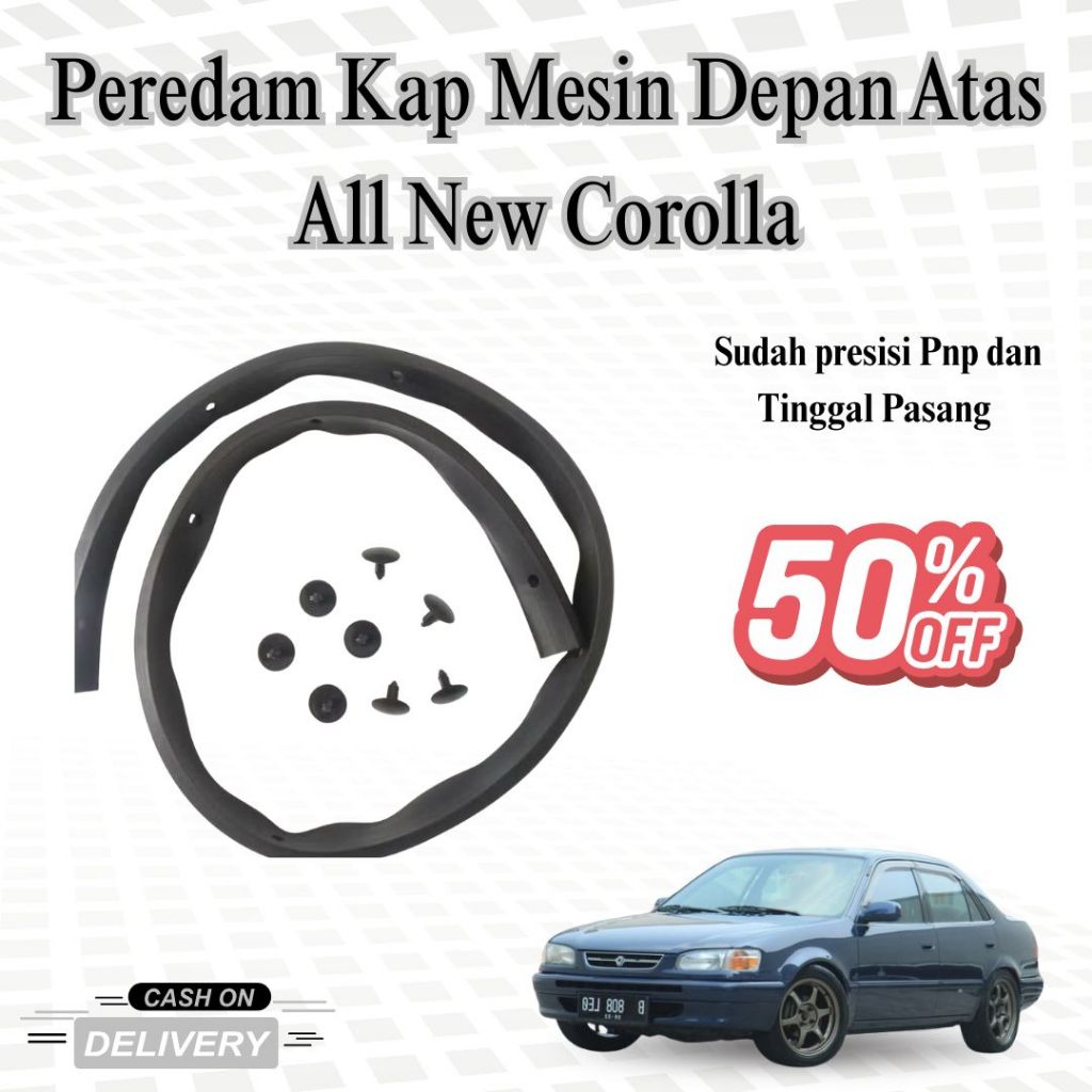 Karet Peredam Kap Mesin Depan Atas All New Corolla | Rubber Hood Bumper Toyota Corolla