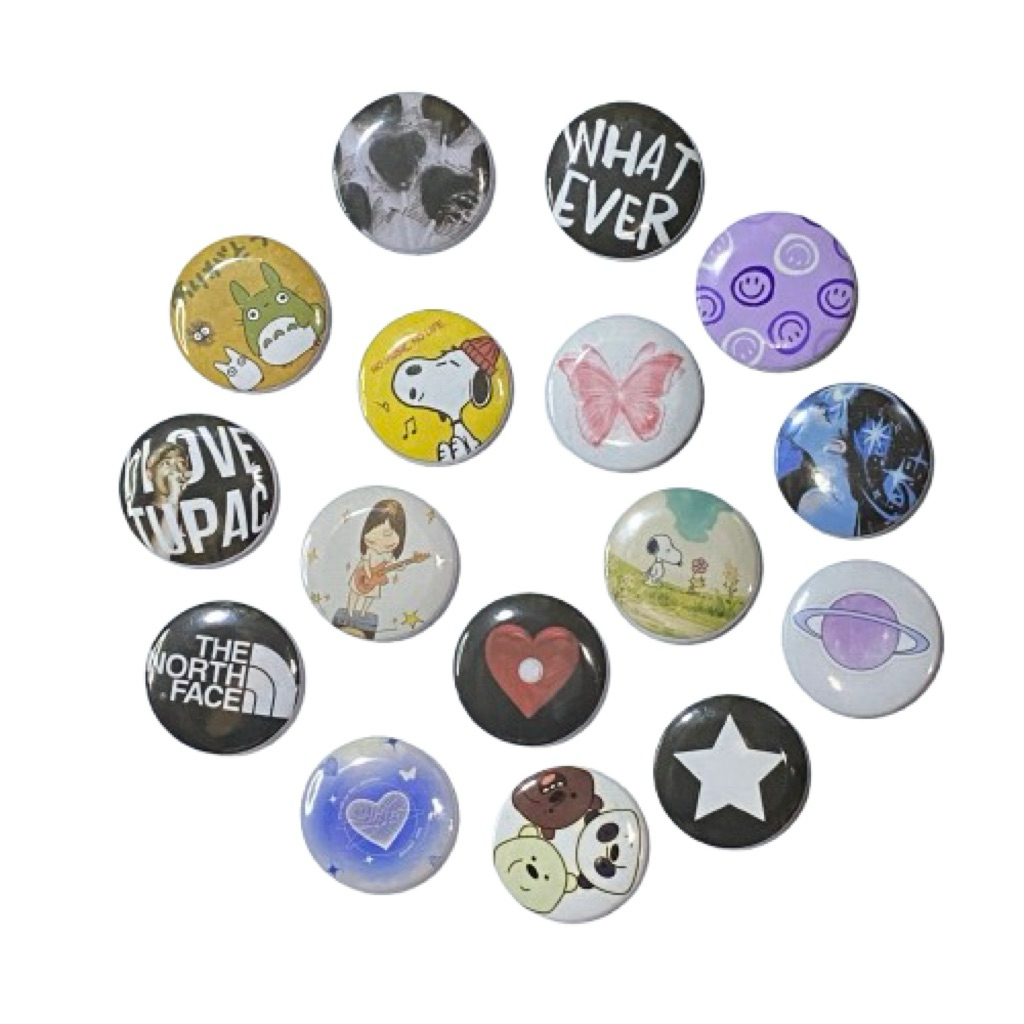 Pin Button Aesthetic/Pin Button Lucu/Pin Tas Aesthetic/Aksesoris Aesthetic