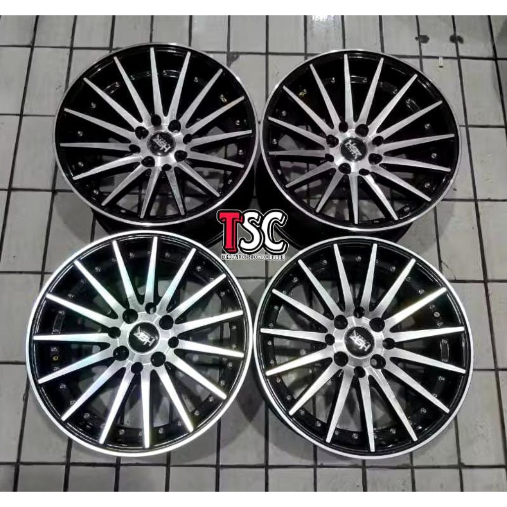 VELG SECOND JARI JARI RING 15 | HSR TSUKUBA PCD 4X100/114 LEBAR BELANG 7/8