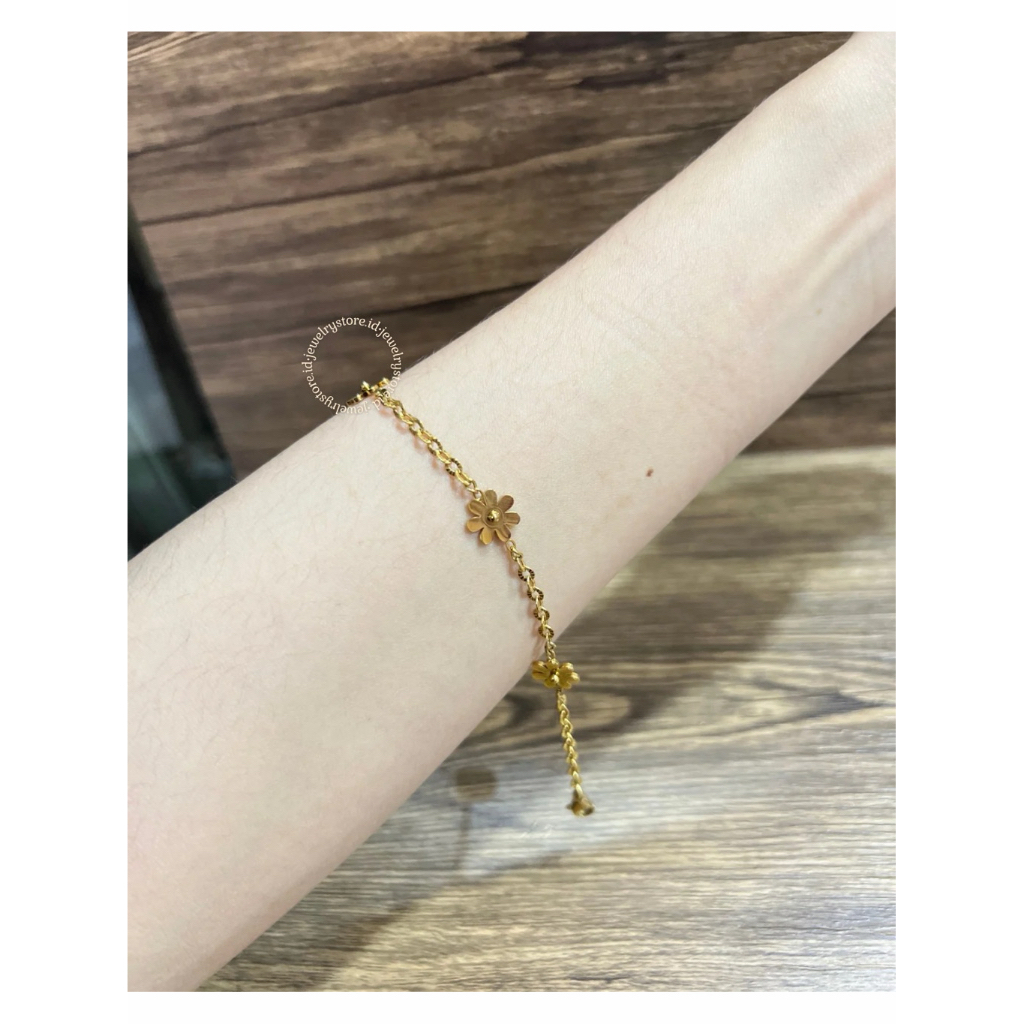 jewelrystore.id - gelang tangan titanium daisy wanita