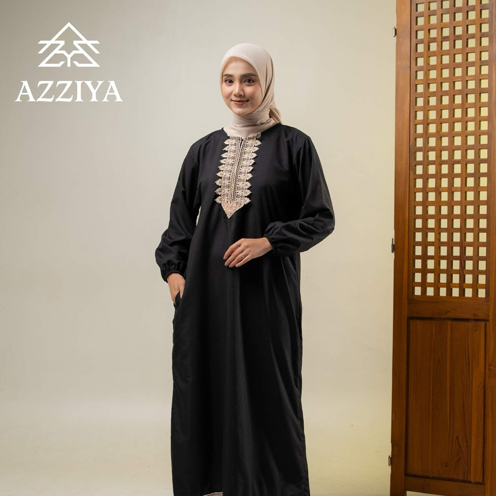 Azziya-Gamis Haji  Umroh Wanita Katun Premium | Baju Ihram Wanita Adem Ringan | Gamis Syari Nyaman A