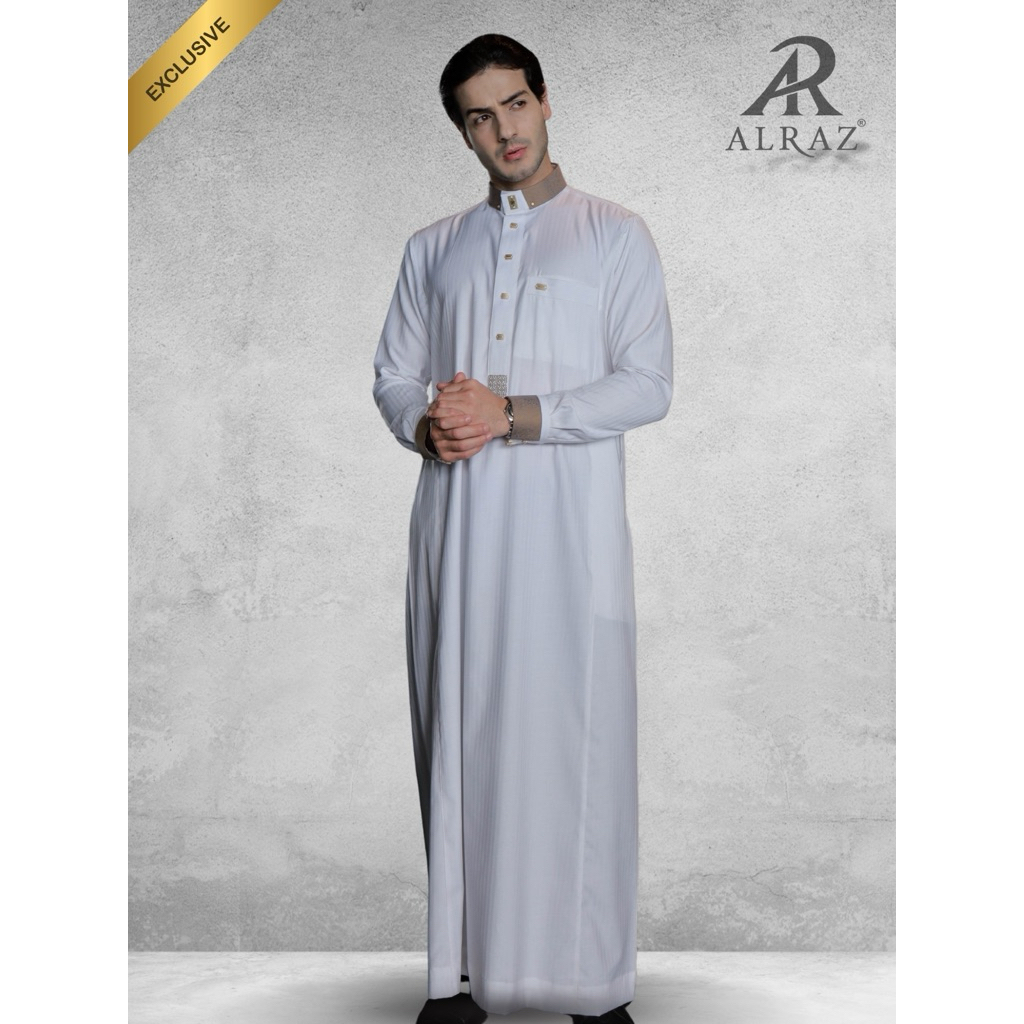 ALRAZ Thobe Exclusive Jazeer 1077 (Free Box)