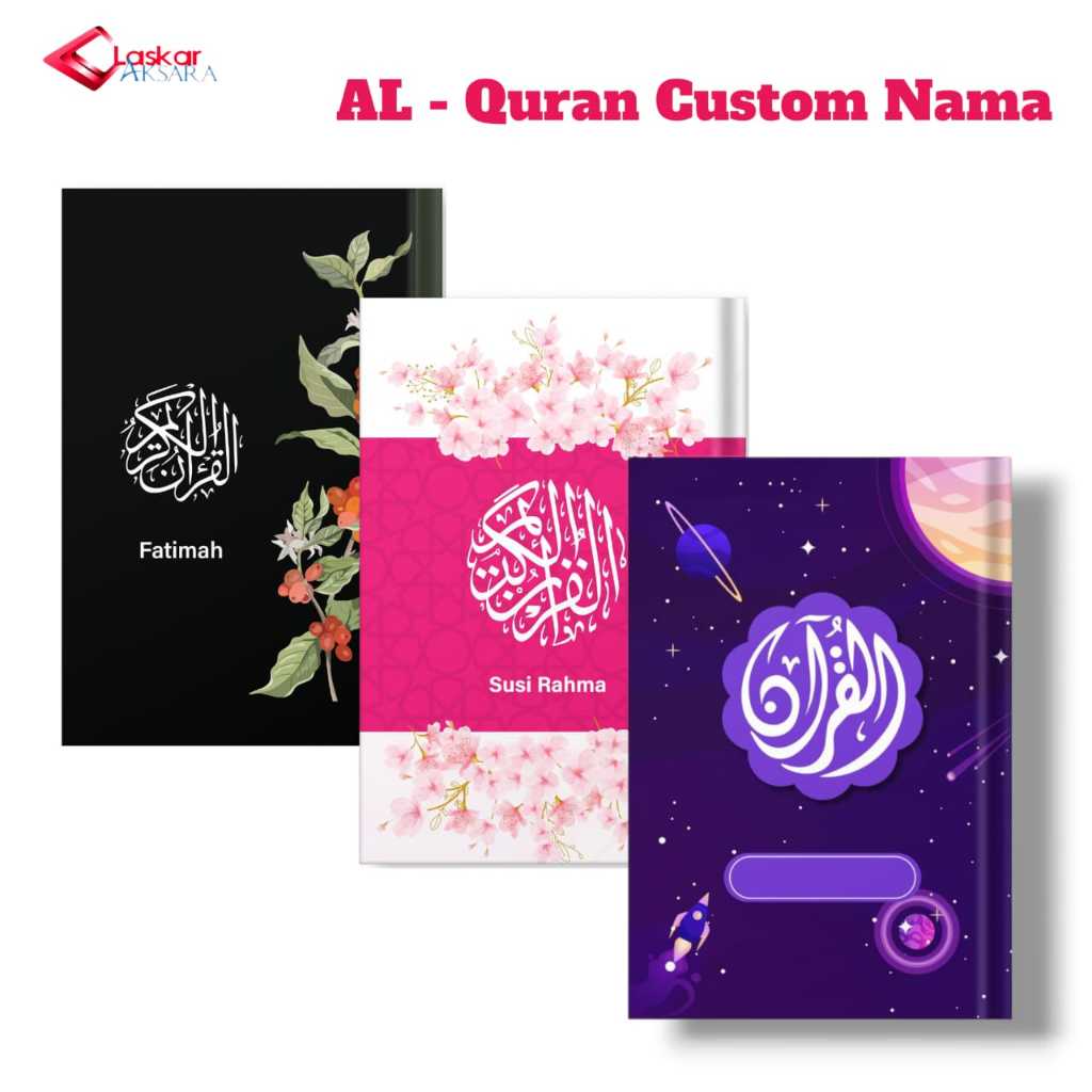 Laskaraksara - Al - Qur'an A5 Terjemah Pojok  Gratis Custom Nama / variasi 3 / Alquran Ukuran A5 A6 
