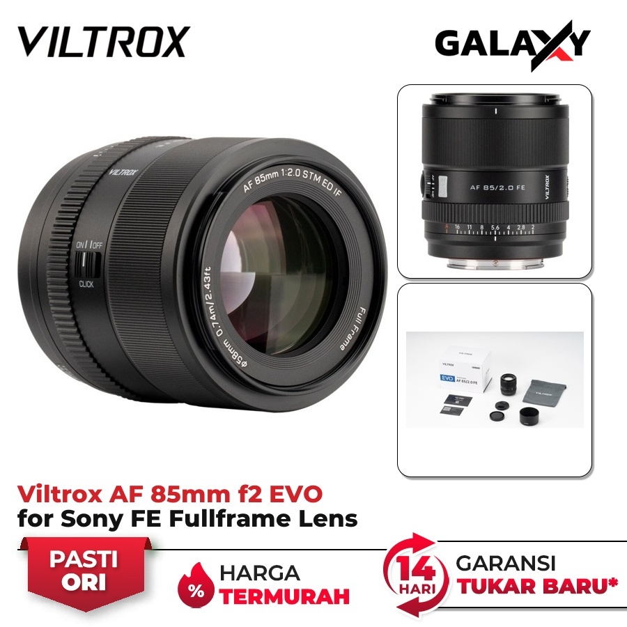 Viltrox AF 85mm f2 EVO for Sony FE Fullframe Lens Viltrox 85 mm f/2 Garansi Resmi