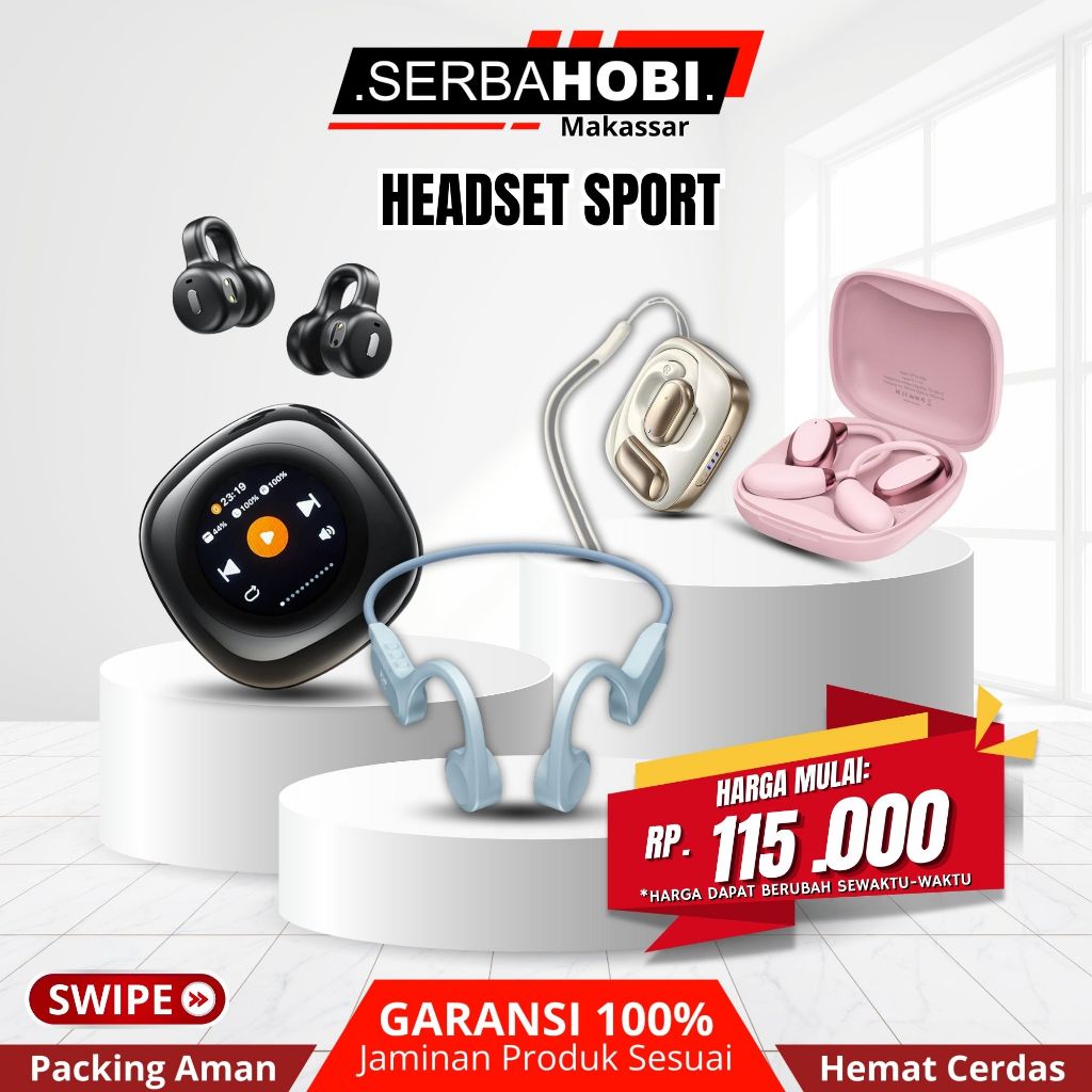 EARPHONE WIRELESS KIIP / HEADSET SPORT / HEADSET OLAHRAGA / EARPHONE MURAH