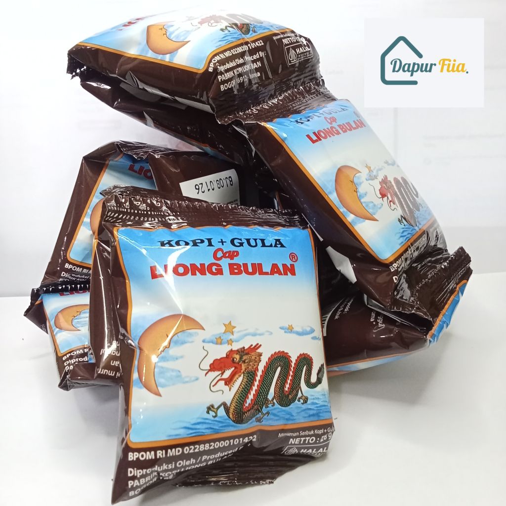 kopi murah cap LIONG BULAN + gula 1 renceng 10 bungkus / kopi murah / liong bulan