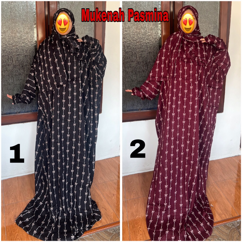 mukenah pasmina motif hadramaut cantik