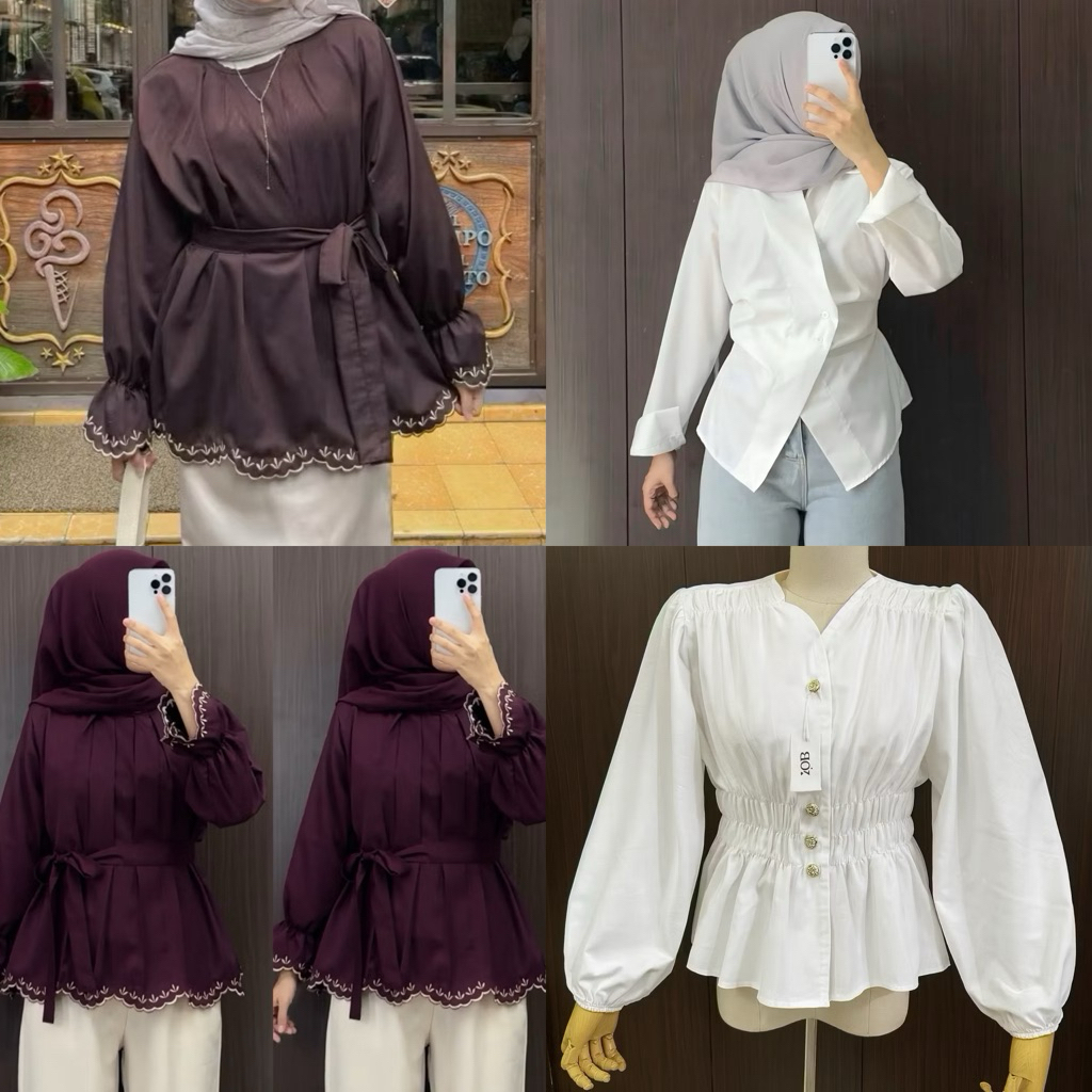 Syahira Blouse Bordir - Atasan Wanita - Atasan wanita bordir - Blus wanita bordir