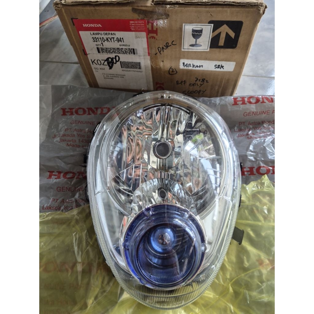 Lampu Depan Reflektor Honda Scoopy Karbu Original 33110-KYT-941