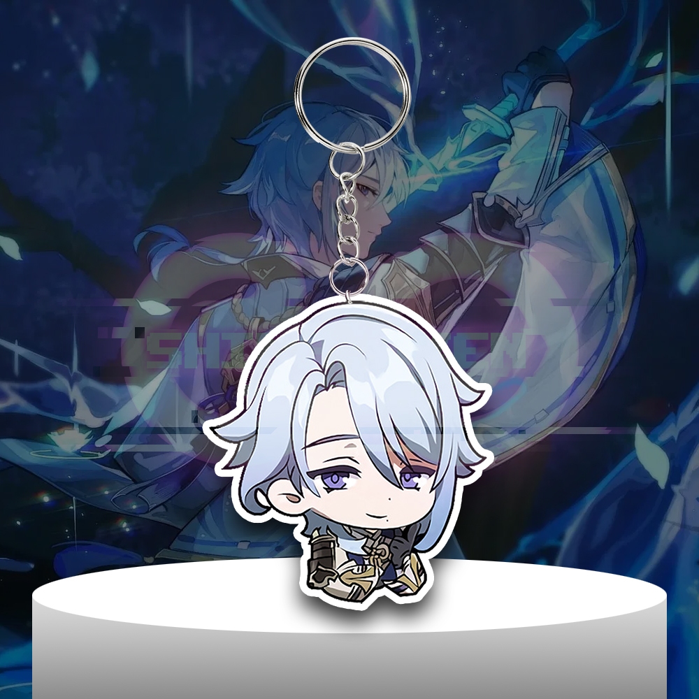 Gantungan Kunci Anime Genshin Impact Kamisato Ayato - Ganci Akrilik - Keychain Acrylic