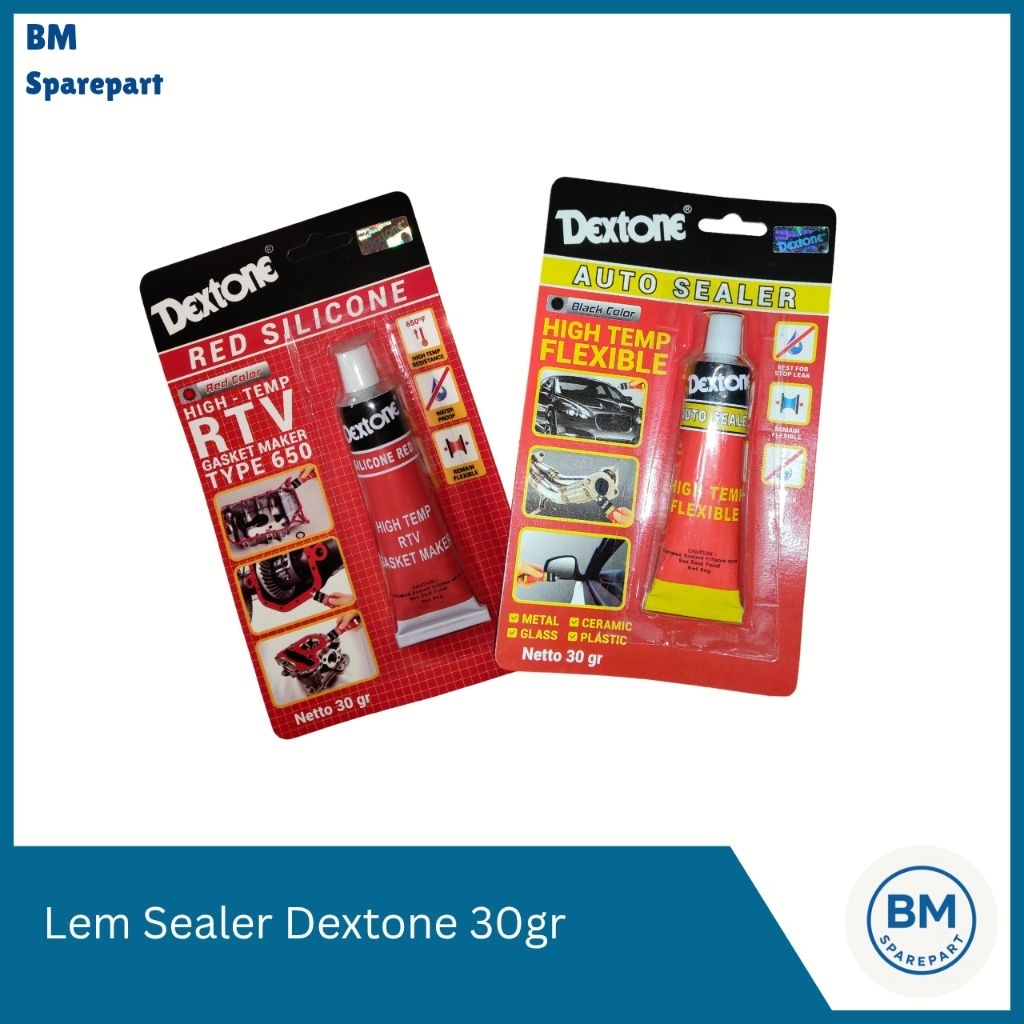 Lem Sealer Dextone 30gr / Dextone Auto Sealer Black color/ Dextone red silicon RTV