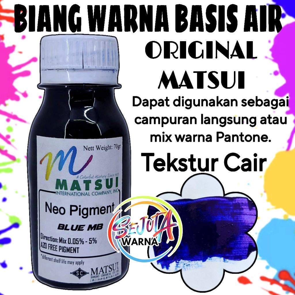 BIANG WARNA MATSUI NEO PIGMEN BLUE MB BASIS AIR 70GR