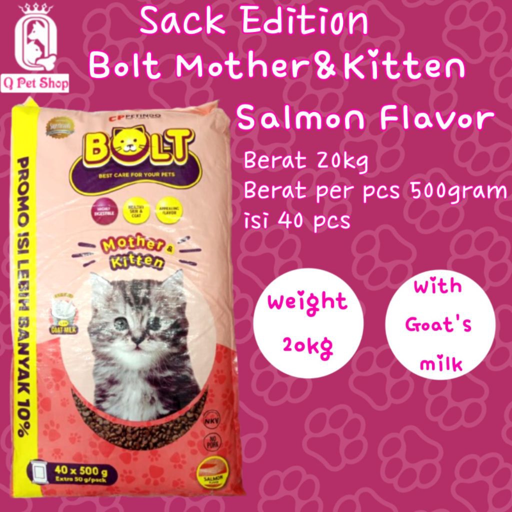BOLT CAT MOTHER KITTEN SALMON 20 KG