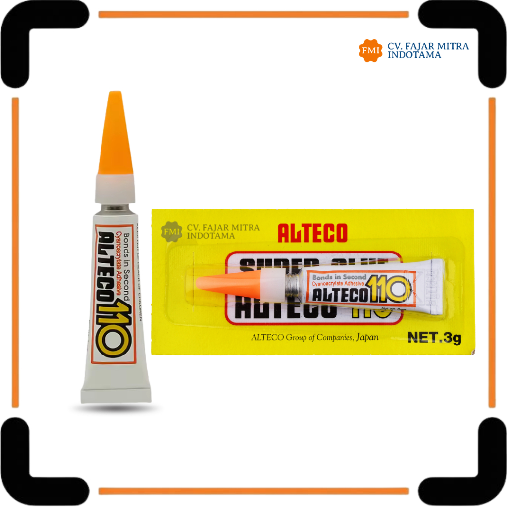 Lem Alteco Super Glue 110 Original - Lem Kuat untuk Plastik, Logam, Karet, Kayu Lem Besi