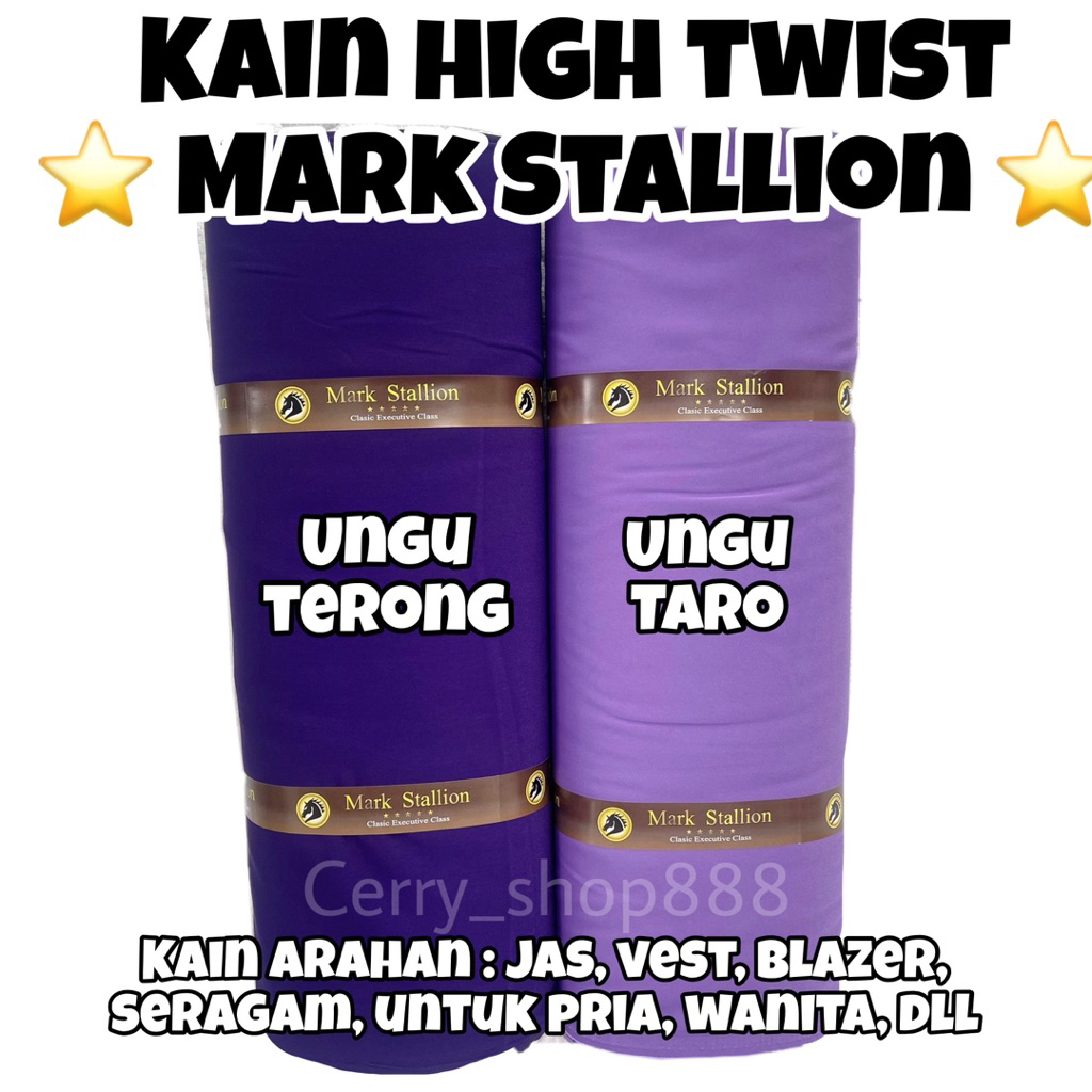 0,5 meter kain ungu taro ungu lavender ungu terong ungu tua kain jas kain blazer kain high twist ban