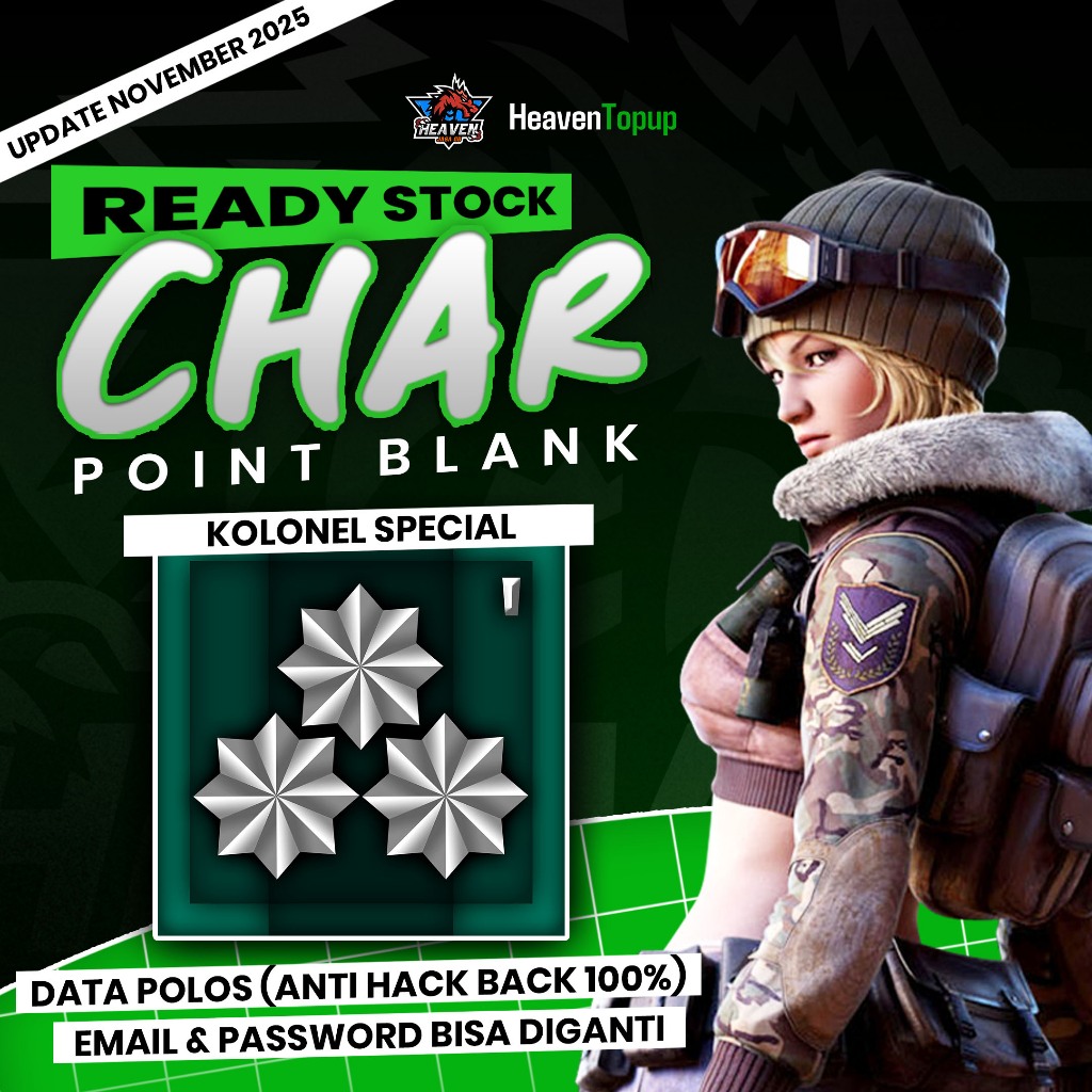 Kolonel Special (Item Permanent) Data Polos Full Title | Char Point Blank/Char PB Heaven Topup