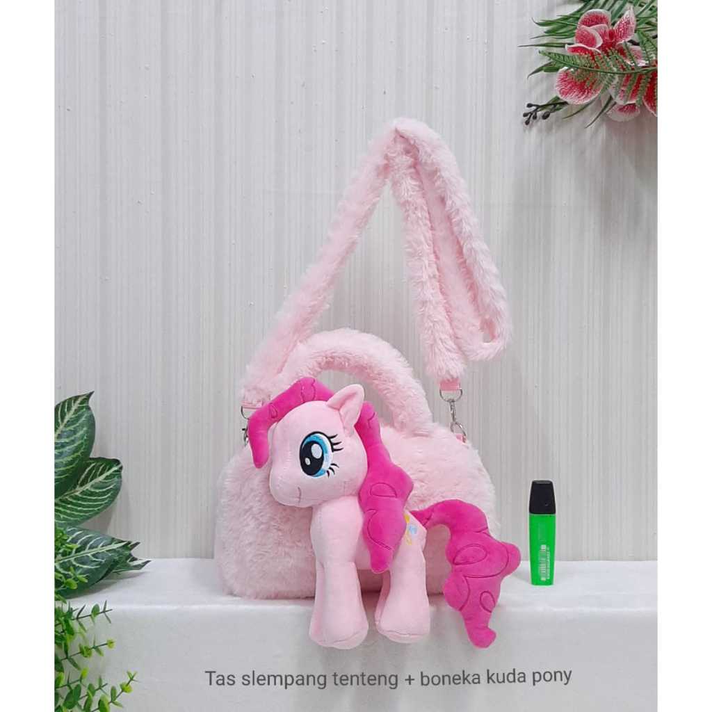 Tas Slempang Tenteng + Boneka Kuda Pony