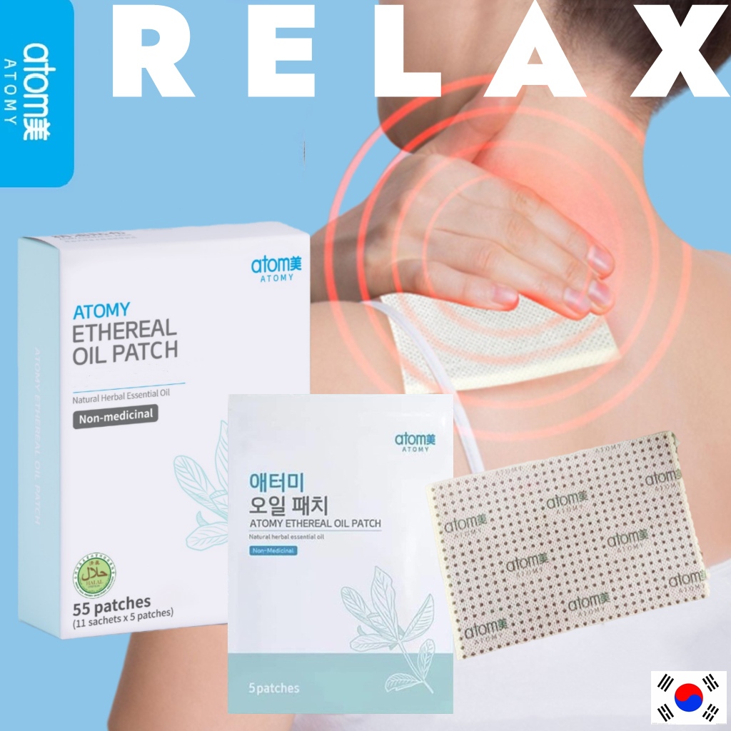 Atomy Ethereal Oil Patch Koyok 5pcs (1 pak ) - Plaster Minyak Esensial yang Menenan