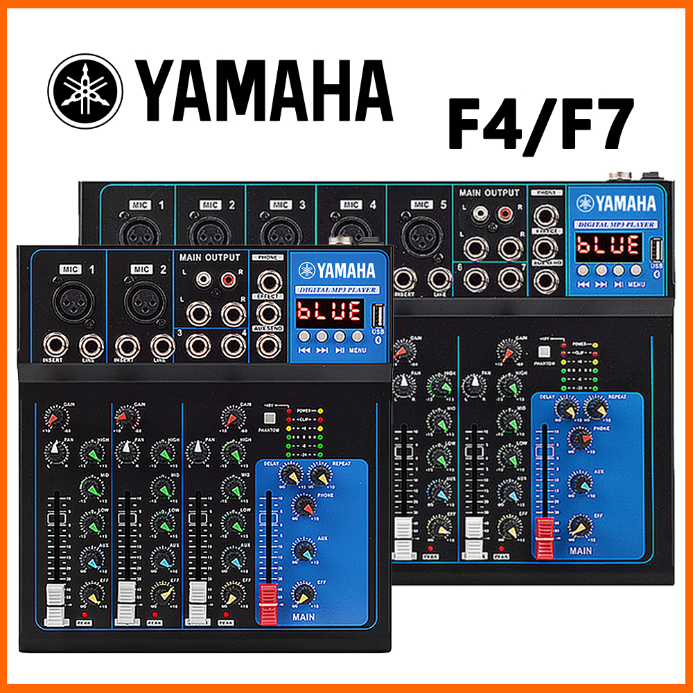 YAMAHA F4 4 Channel F7 4 Channel Audio Mixer Sound Professional Mixing Console with Bluetooth USB