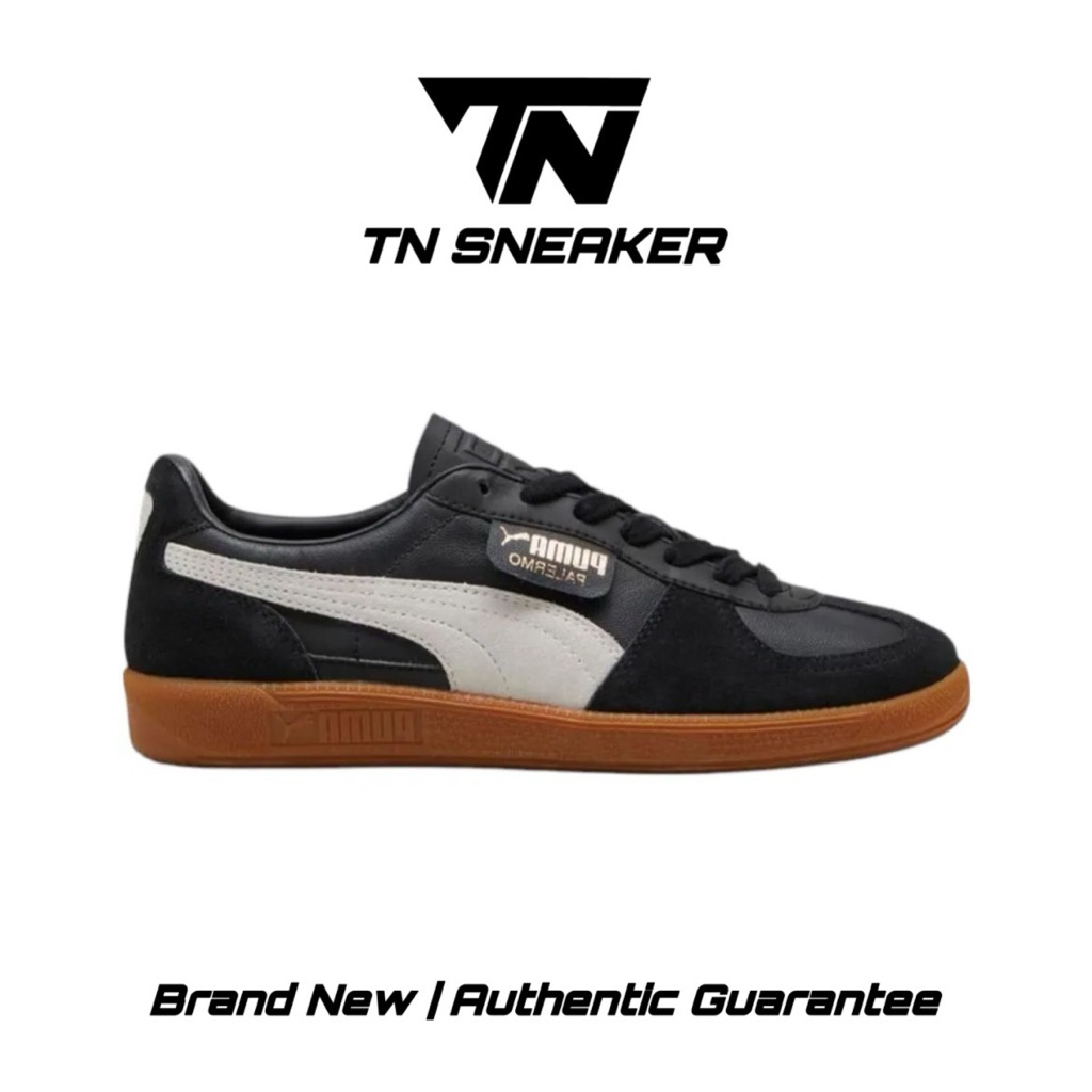 Puma Palermo Black Leather Suede Gum