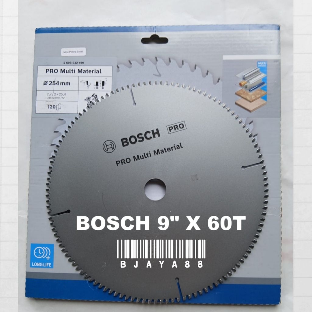9" MATA GERGAJI POTONG KAYU CIRCULAR SAW BLADE EXPERT 9" x 60 T BOSCH