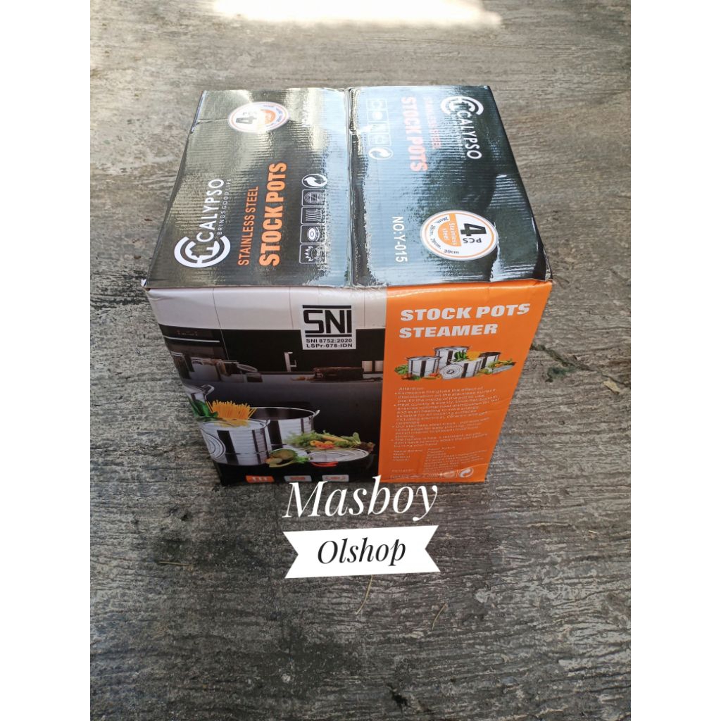 Panci Set Stainless Steel CALYPSO / Panci Steamer / Panci Serbaguna