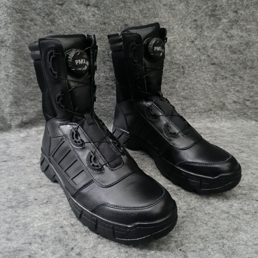 Sepatu PDL Tactical Hitam Jatah POLRI 2025 Tali Putar / Sepatu PDL Hitam Jatah POLRI