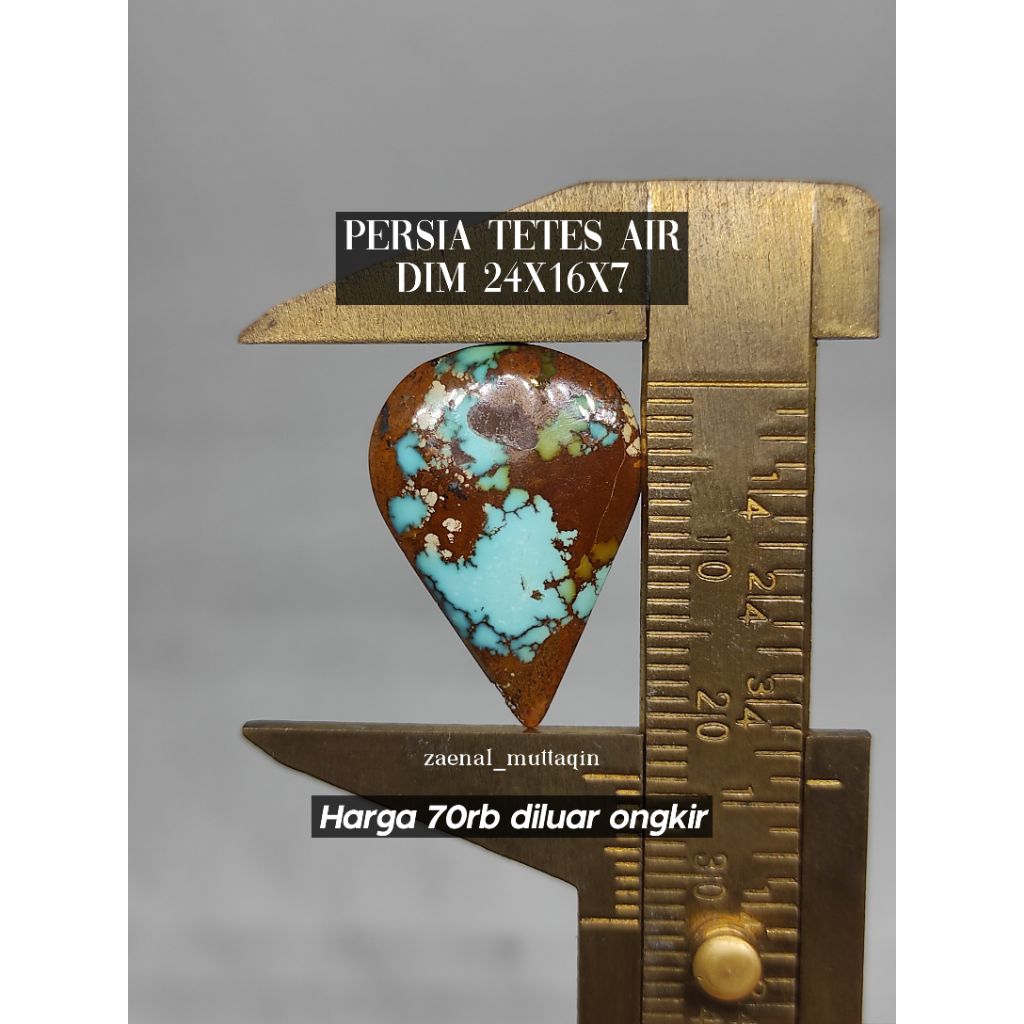 Batu Akik / Permata Pirus Persia Natural 100%