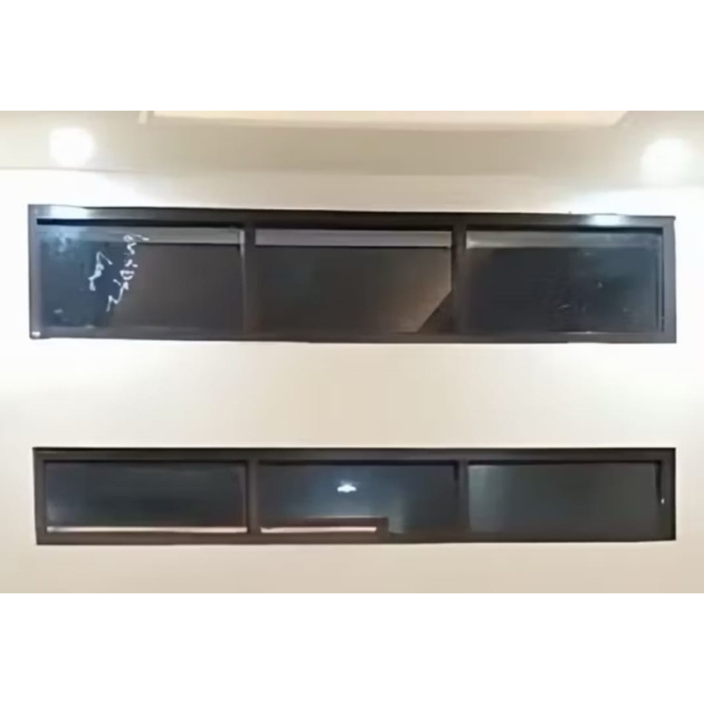 loster aluminium kaca mati (bisa custom)