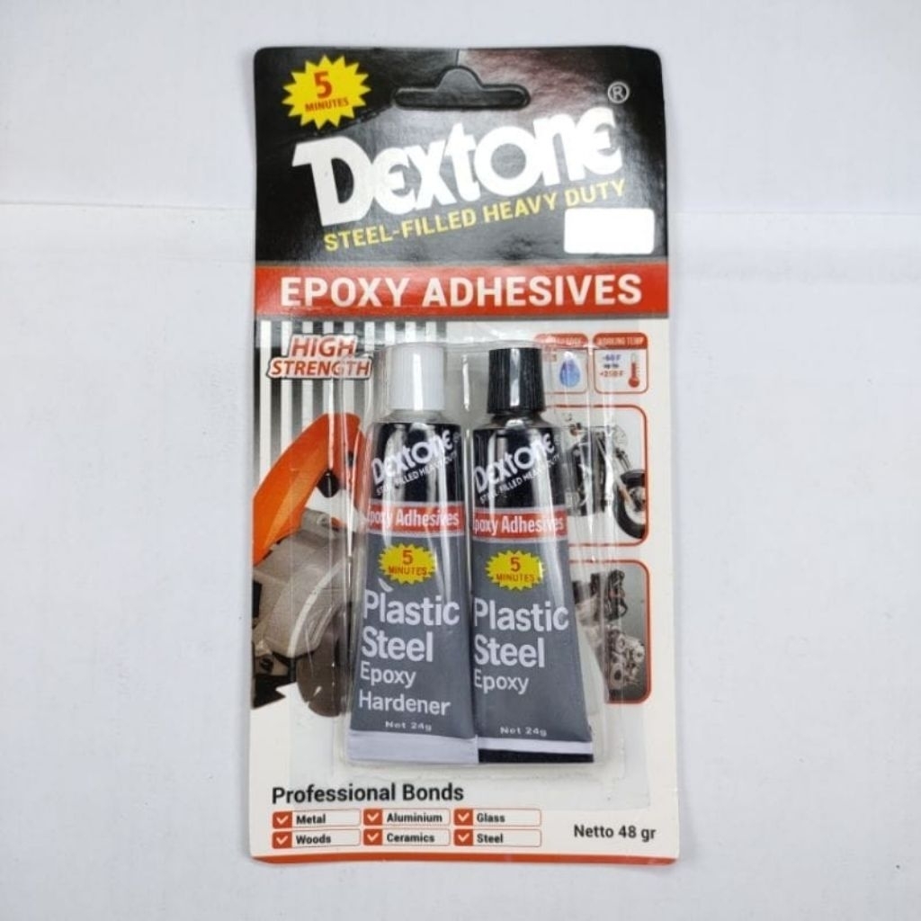 LEM DEXTONE PLASTIK STEEL LEM BESI LEM PLASTIK SERBA GUNA