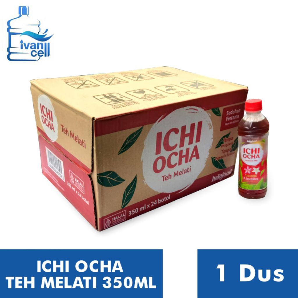 [INSTANT]  (1 DUS)TEH MELATI ICHI OCHA 350 ML isi (24 BOTOL) - ORIGINAL 100%