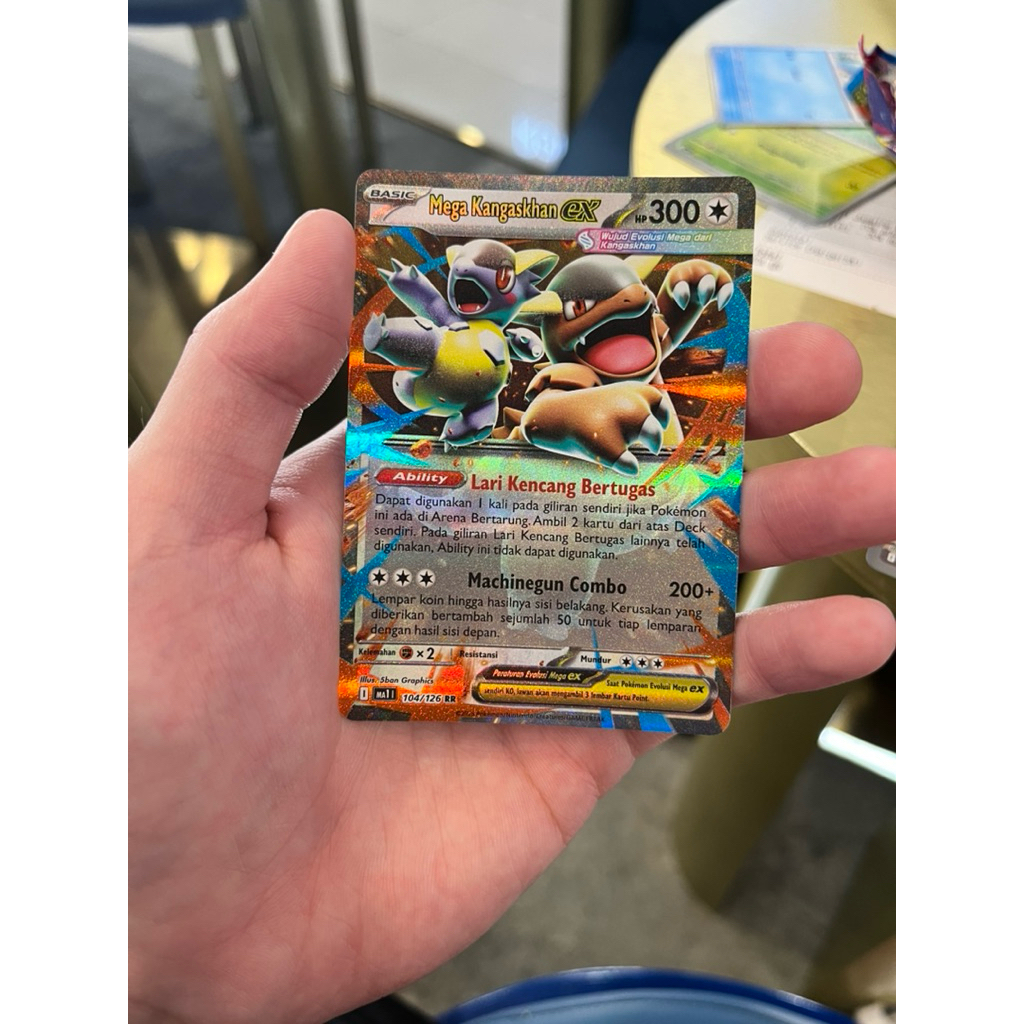 Pokemon TCG Mega Evolusi Trading Card Game Original mega kangaskhan ex MA1 104/126 RR Kartu