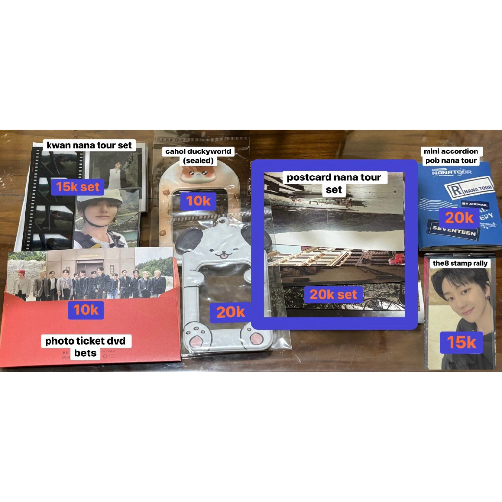 [READY STOCK] SEVENTEEN MERCH NANA TOUR POSTCARD ACCORDION POB WV SEUNGKWAN NANA TOUR PHOTO TICKET D