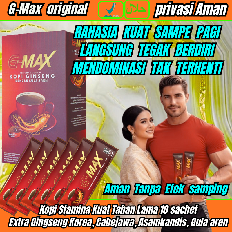 JANGAN MAU DIREMEHKAN  RAJANYA KOPI STAMINA GMAX G-MAX DENGAN GINGSENG KOREA MEMBANTU MENINGKATKAN D