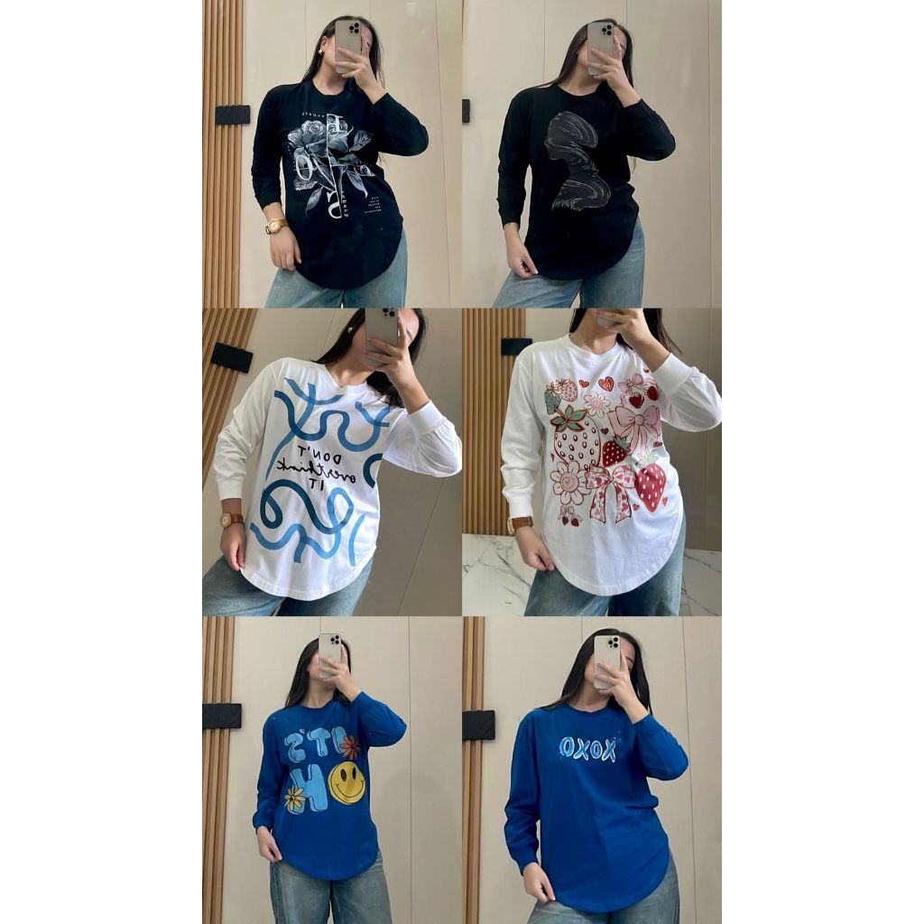 Kaos Lengan Panjang Dewasa/Kaos Pinterest/Kaos Wanita/Lengan Panjang