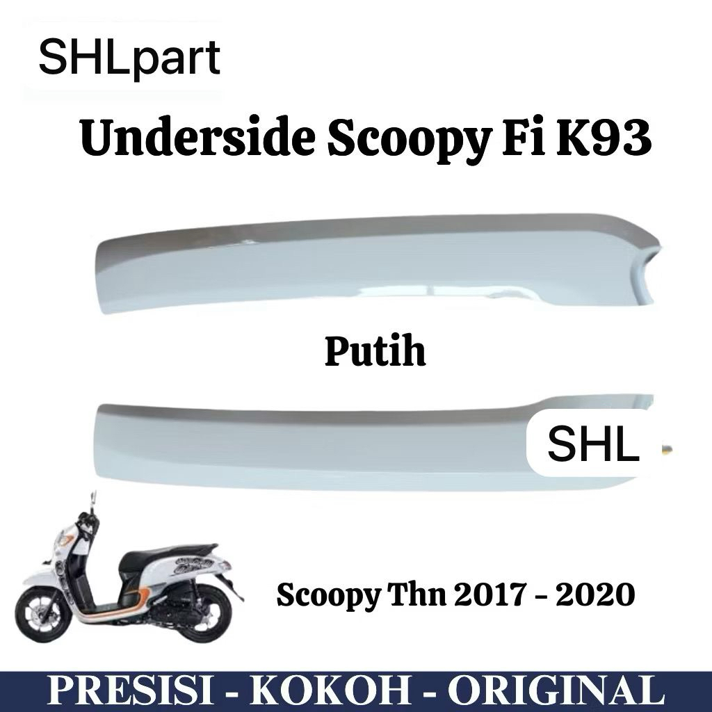 Body bawah scoopy cover under side scoopy FI ESP K93 2017 - 2020 warna putih