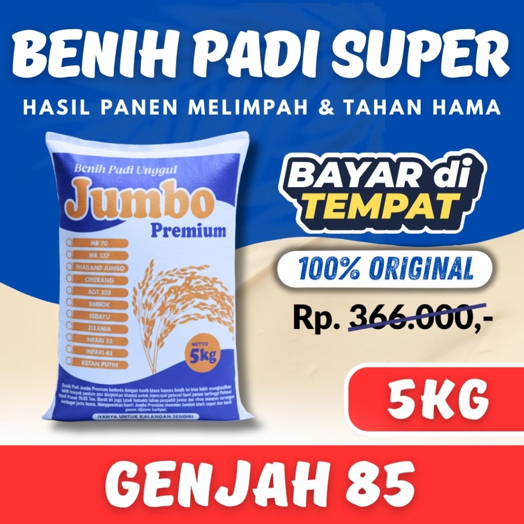Benih Padi Srikandi genjah 85 hst, nasi pulen bobot mantap 5kg