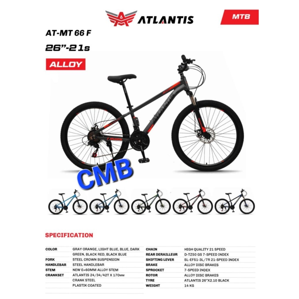 SEPEDA MTB 26 ALLOY ATLANTIS