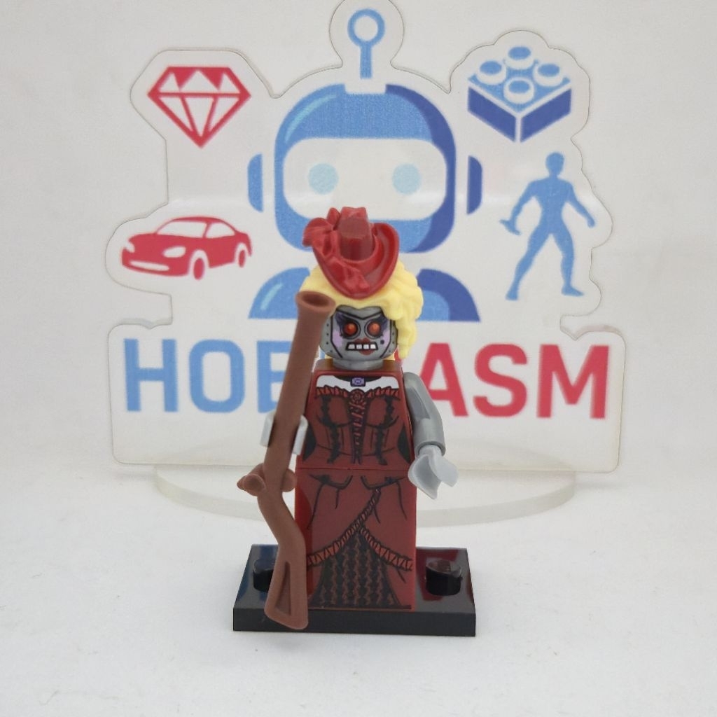 100% Ori LEGO Minifigure Zombie Lady Western CMF Original | Kondisi New Open Pack | Gaun Merah Victo